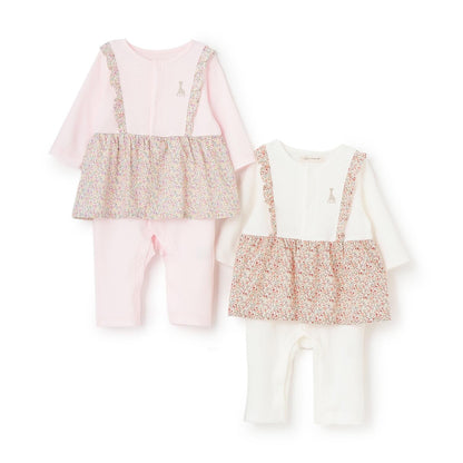 花卉圖案連體衣【日本製造】