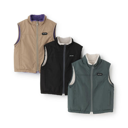 純色×羊羔絨雙面穿馬甲