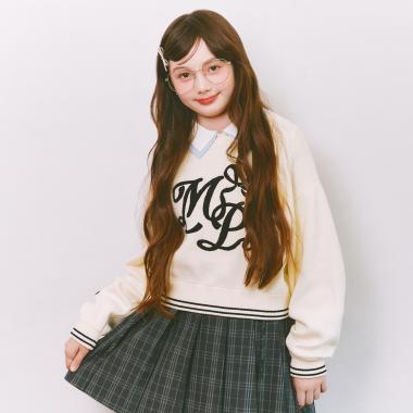 logo圖案刺繡針織衫