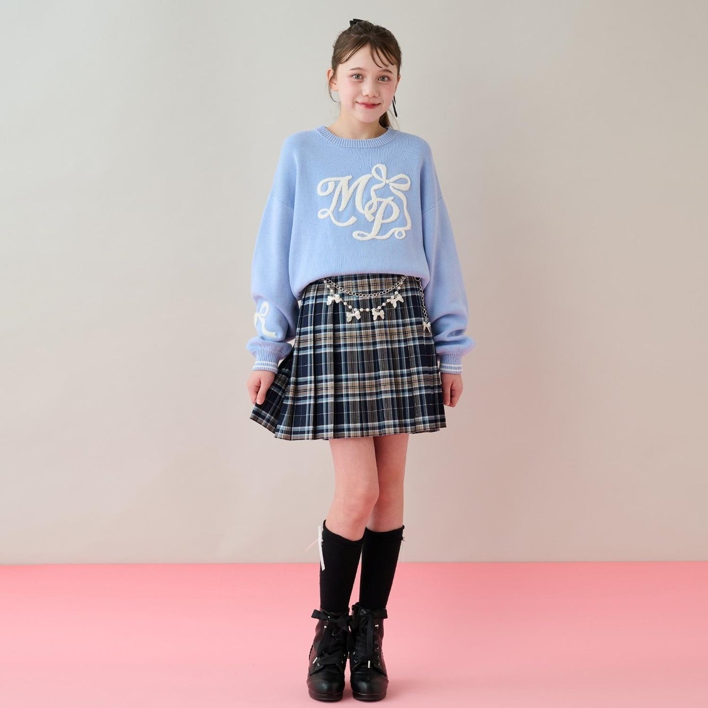 logo圖案刺繡針織衫