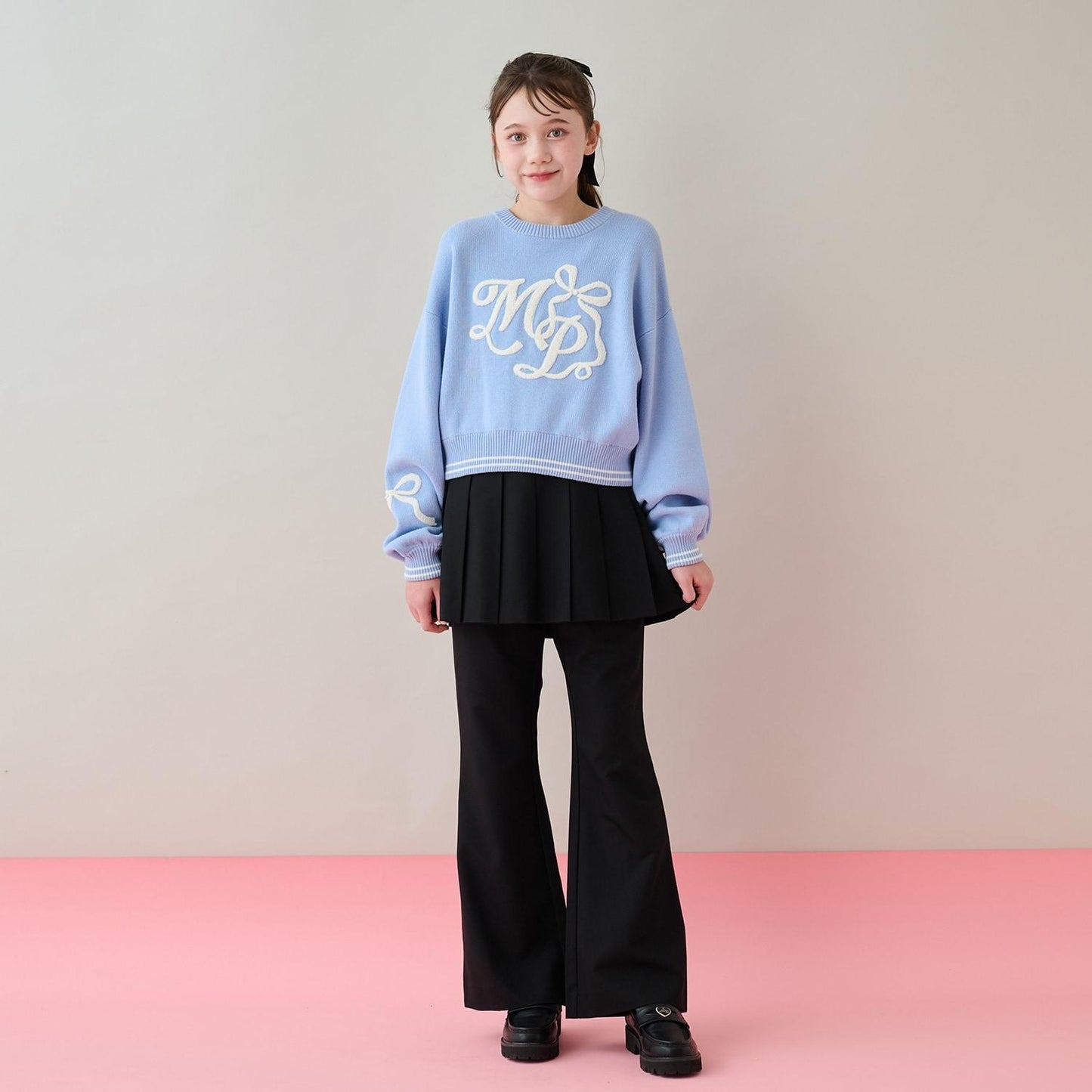 logo圖案刺繡針織衫