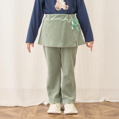 【絨感】【可成套搭配】帶裙襬喇叭褲