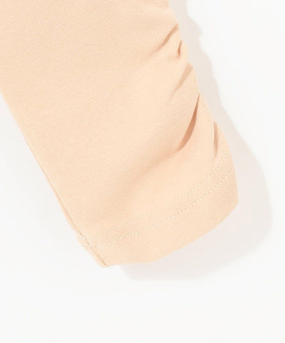 下襬荷葉邊鑲鑽T恤【韓國時尚】