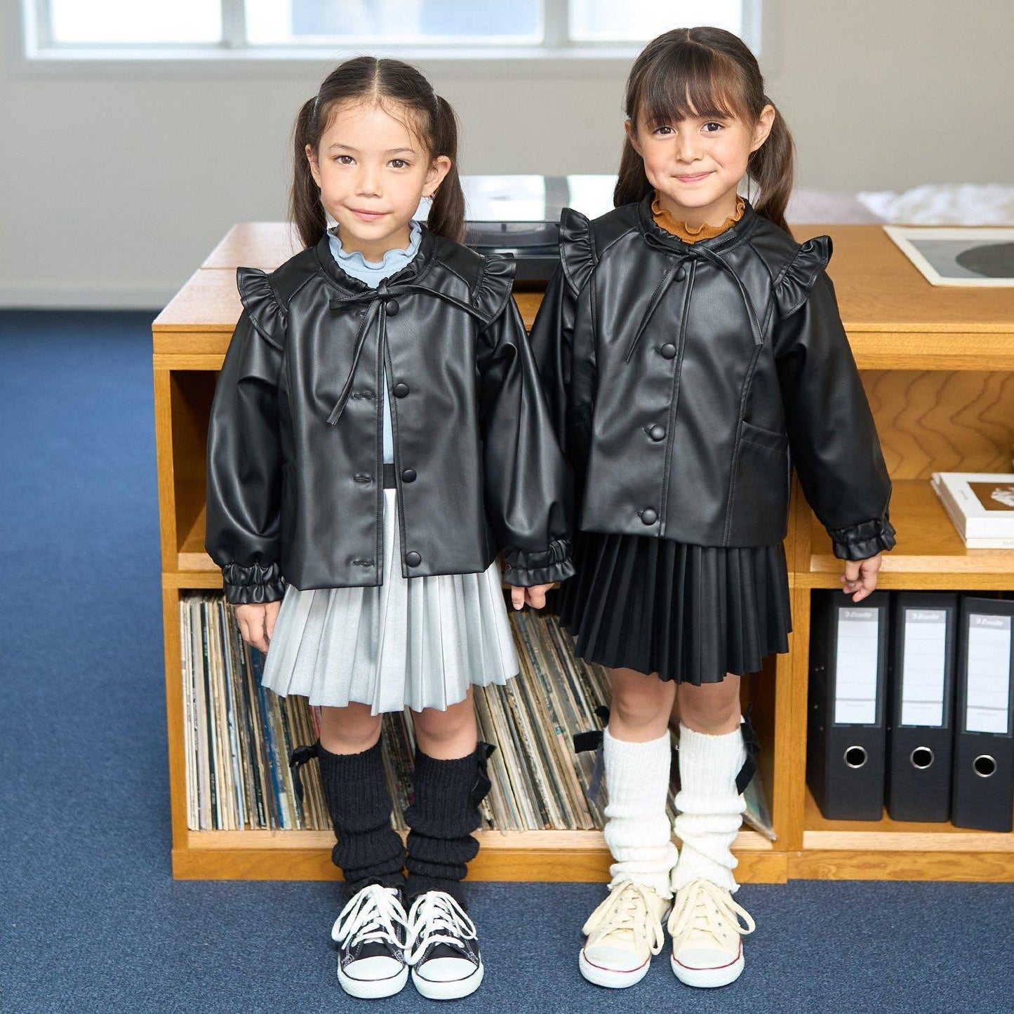 【柔軟人造皮革】無領夾克