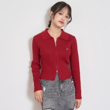 【LTXC】羅紋雙拉鍊開衫