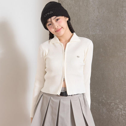 【LTXC】羅紋雙拉鍊開衫