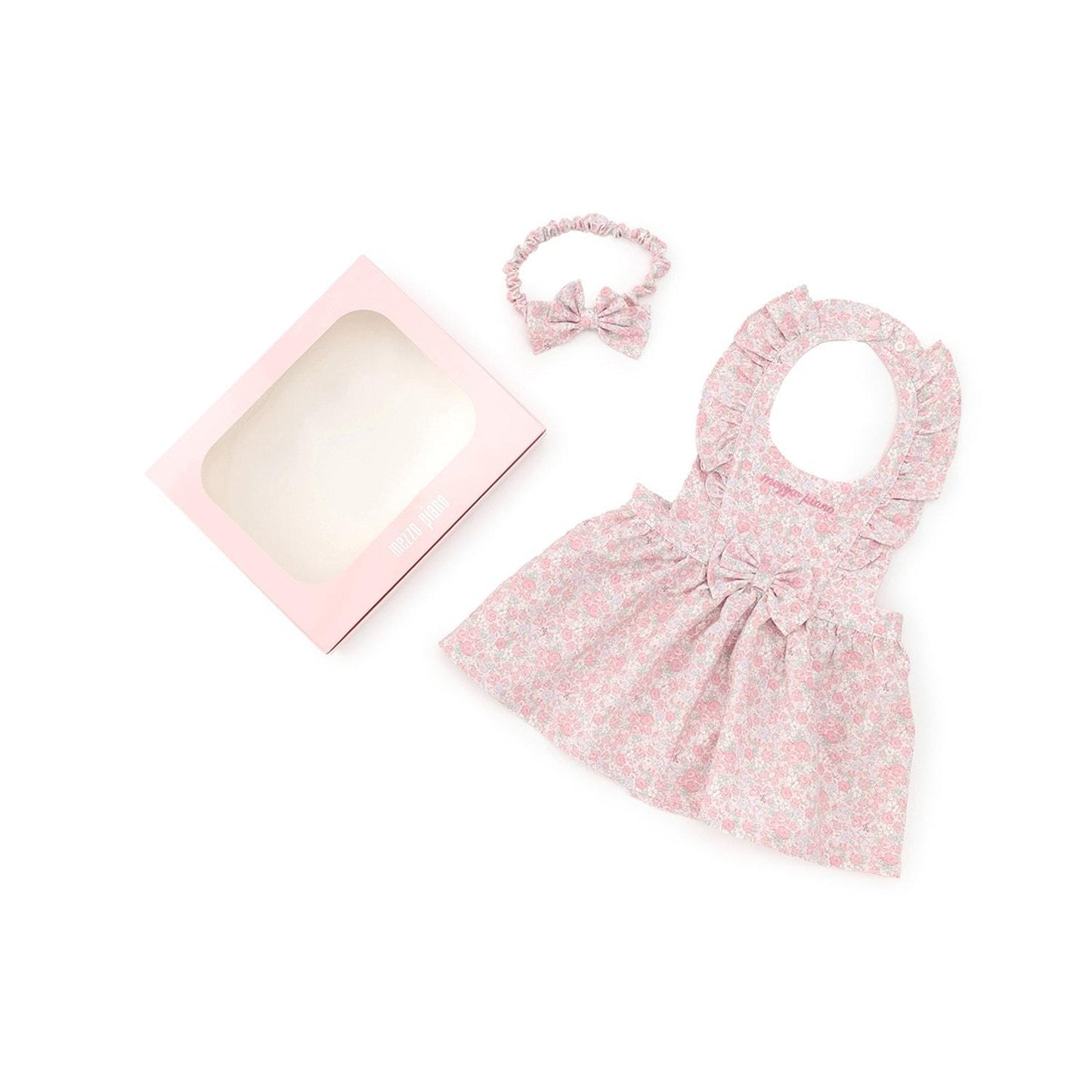 【BOX付】小花圖案圍裙&髮帶套裝