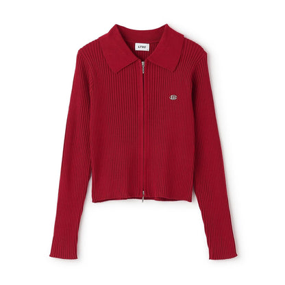 【LTXC】羅紋雙拉鍊開衫