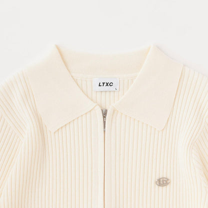 【LTXC】羅紋雙拉鍊開衫