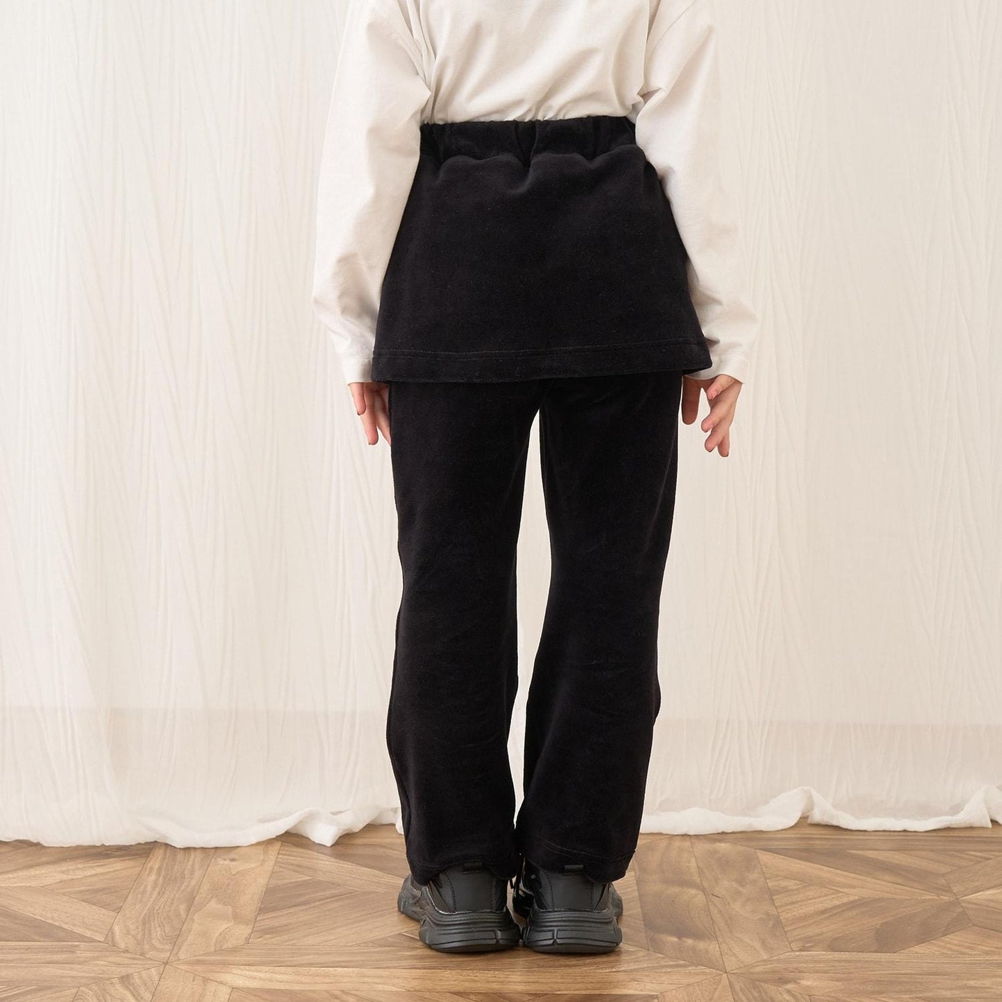 【絨感】【可成套搭配】帶裙襬喇叭褲