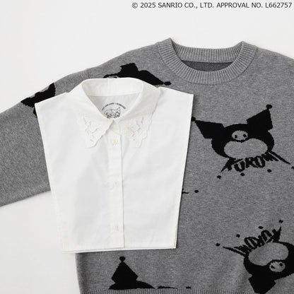 【130cm現貨】【美樂蒂/《庫洛米》】全印花提花套頭衫&蕾絲領套裝