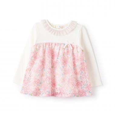 花卉蕾絲長款上衣【日本製造】