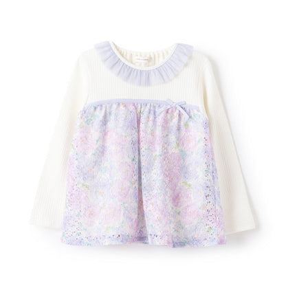 花卉蕾絲長款上衣【日本製造】