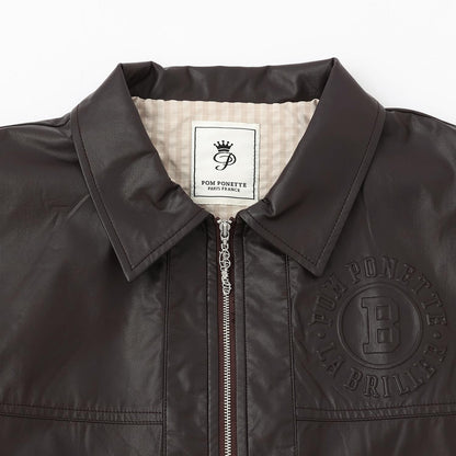 【可家庭水洗】合成皮夾克