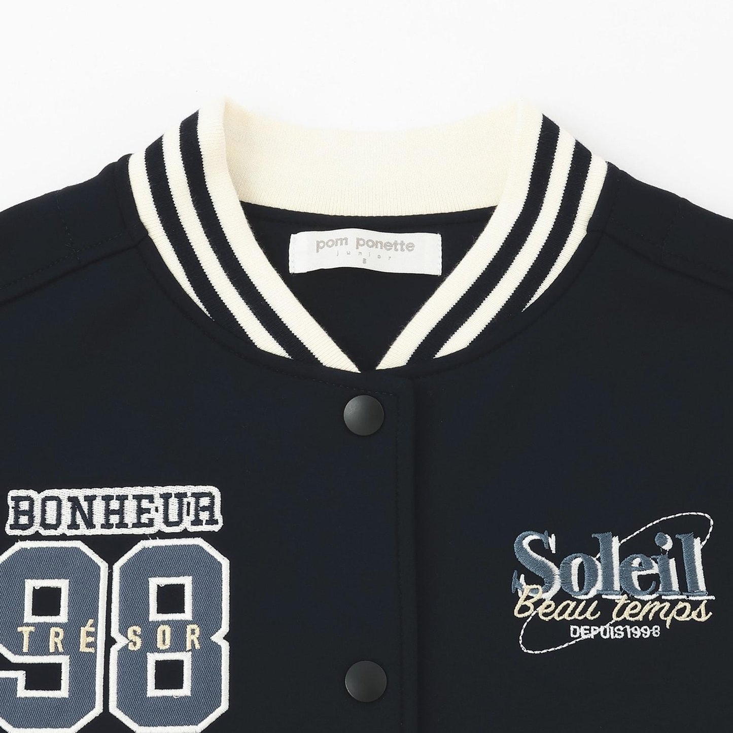 【加絨】雙面布拼接棒球夾克