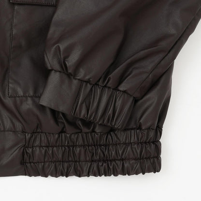 【可家庭水洗】合成皮夾克