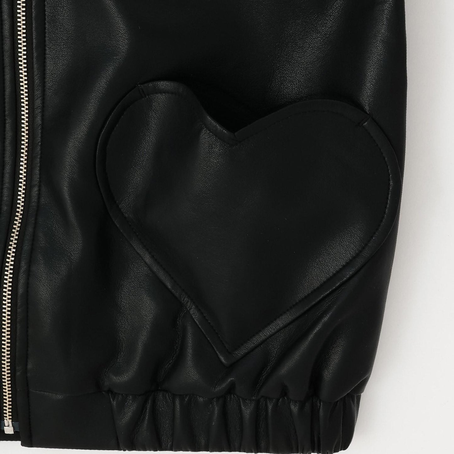 寬鬆版型仿皮夾克