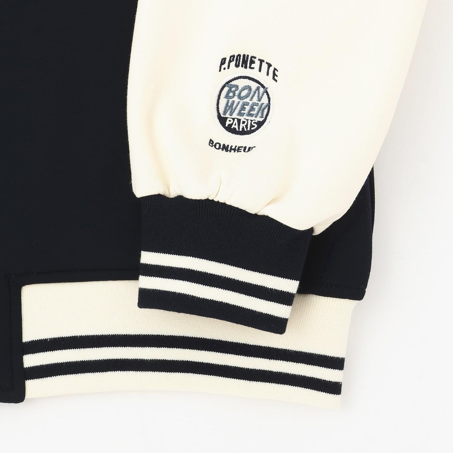 【加絨】雙面布拼接棒球夾克