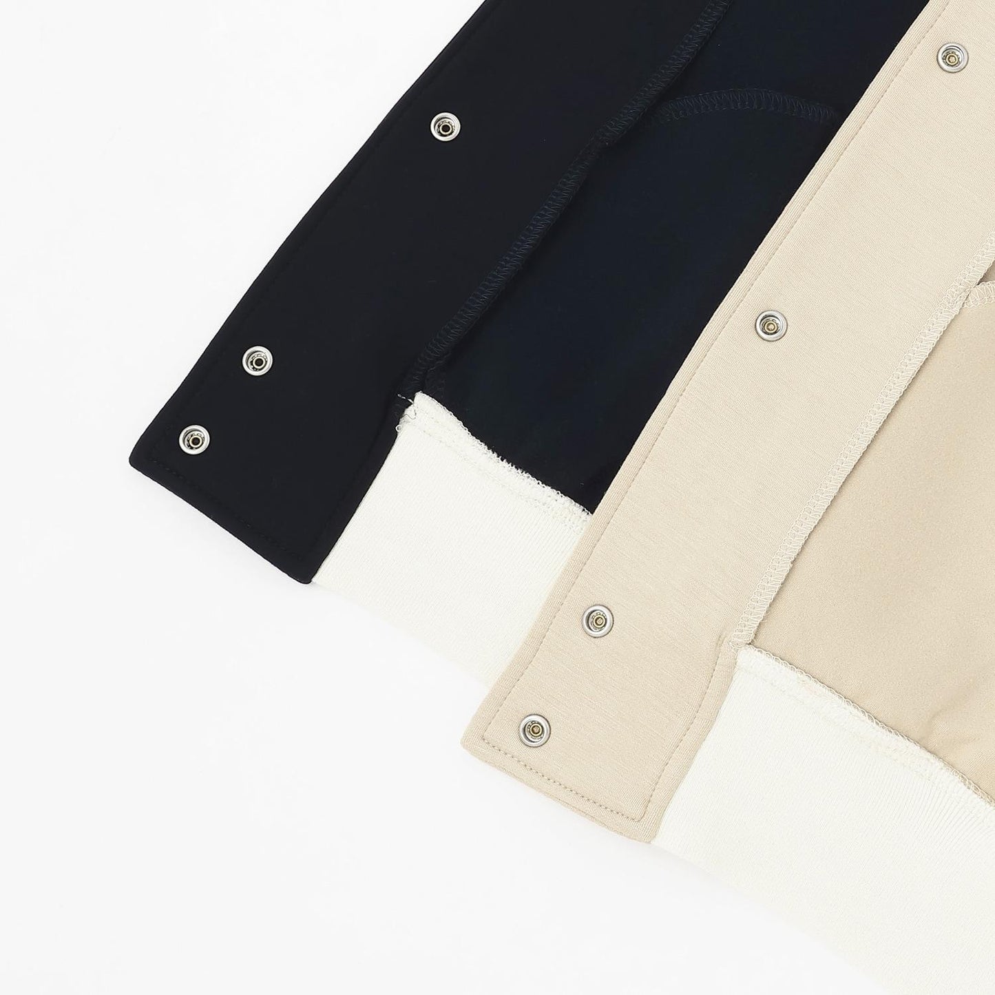 【加絨】雙面布拼接棒球夾克