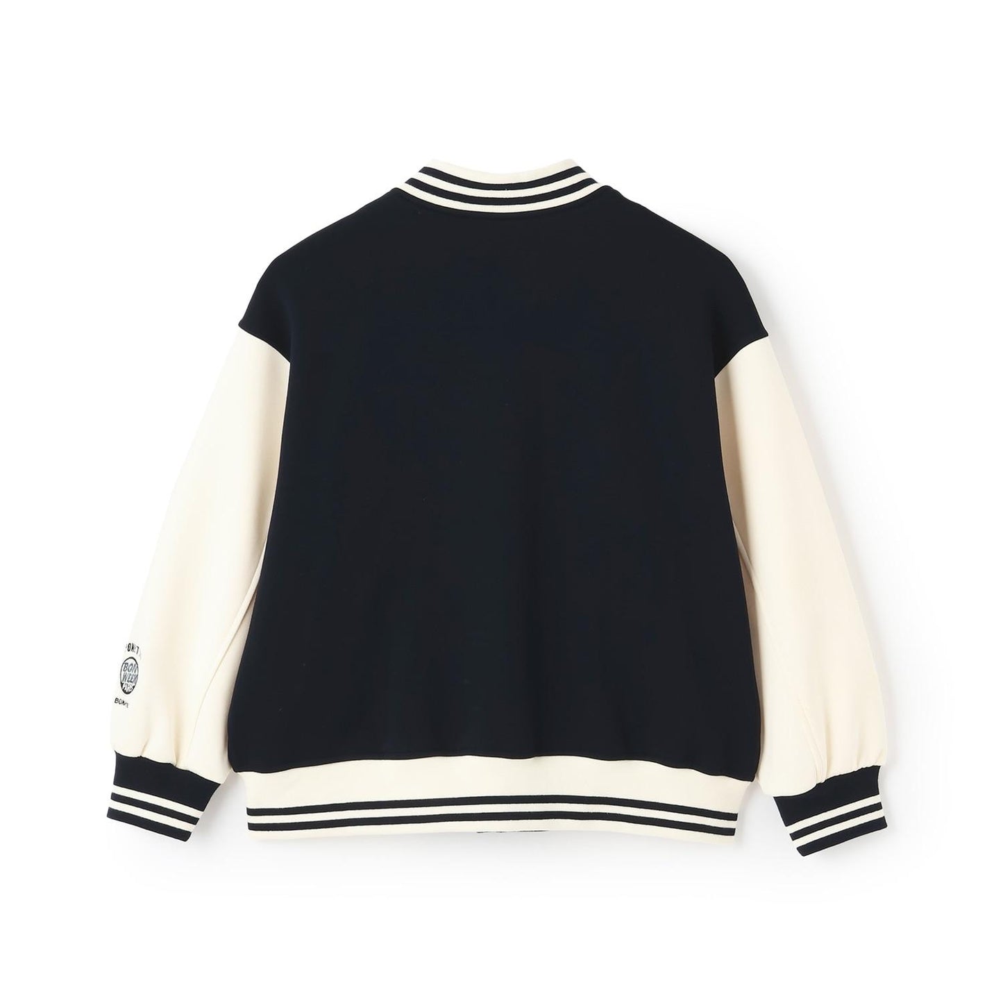 【加絨】雙面布拼接棒球夾克