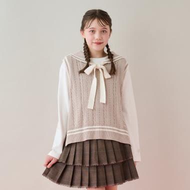 水手領背心&T恤套裝