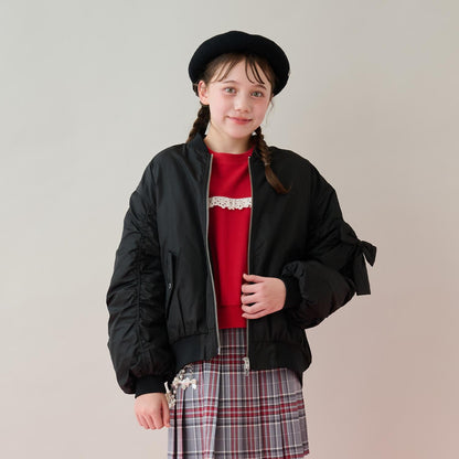 帶蝴蝶結掛飾MA-1夾克