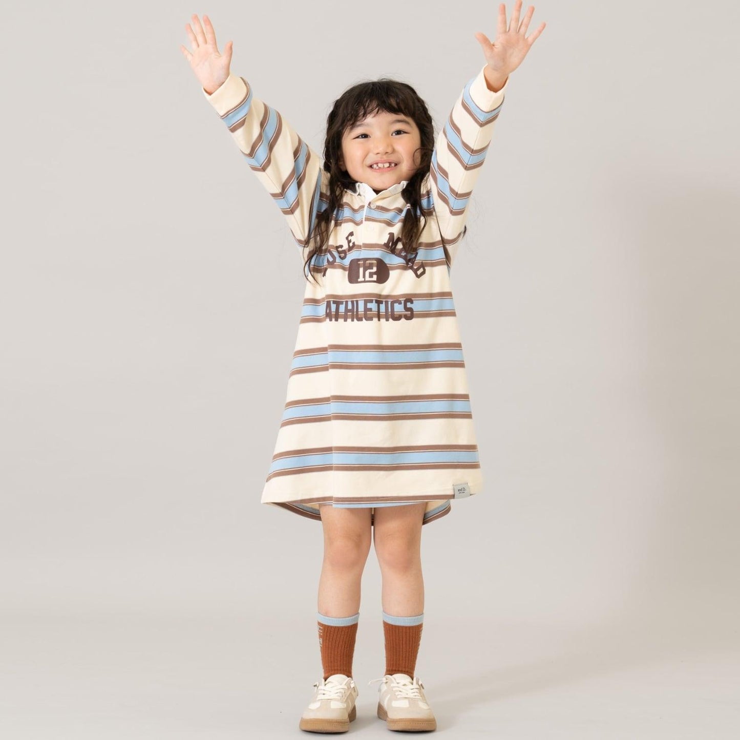 【男女同款】學院風印花橄欖球連衣裙