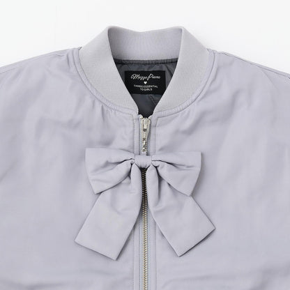 帶蝴蝶結掛飾MA-1夾克