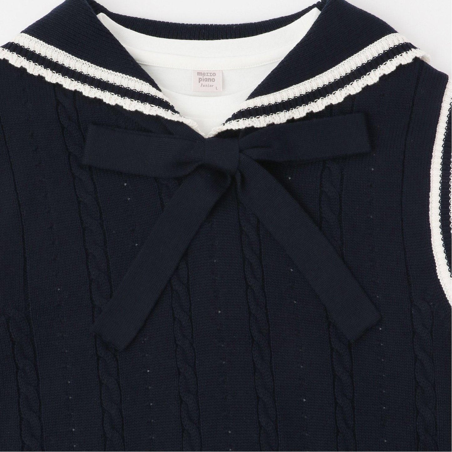 水手領背心&T恤套裝