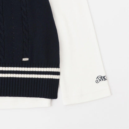 水手領背心&T恤套裝