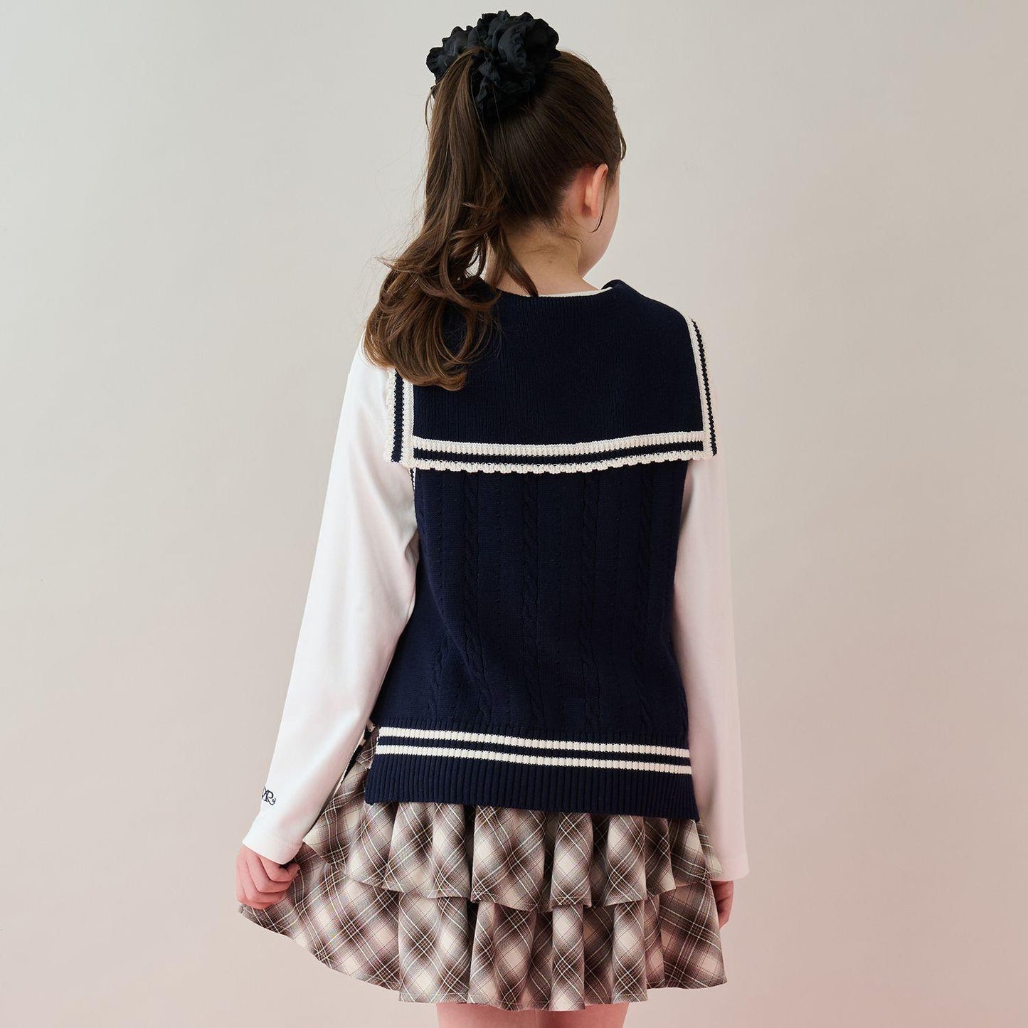 水手領背心&T恤套裝