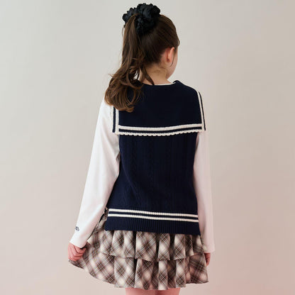 水手領背心&T恤套裝