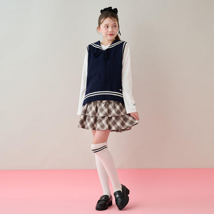 水手領背心&T恤套裝