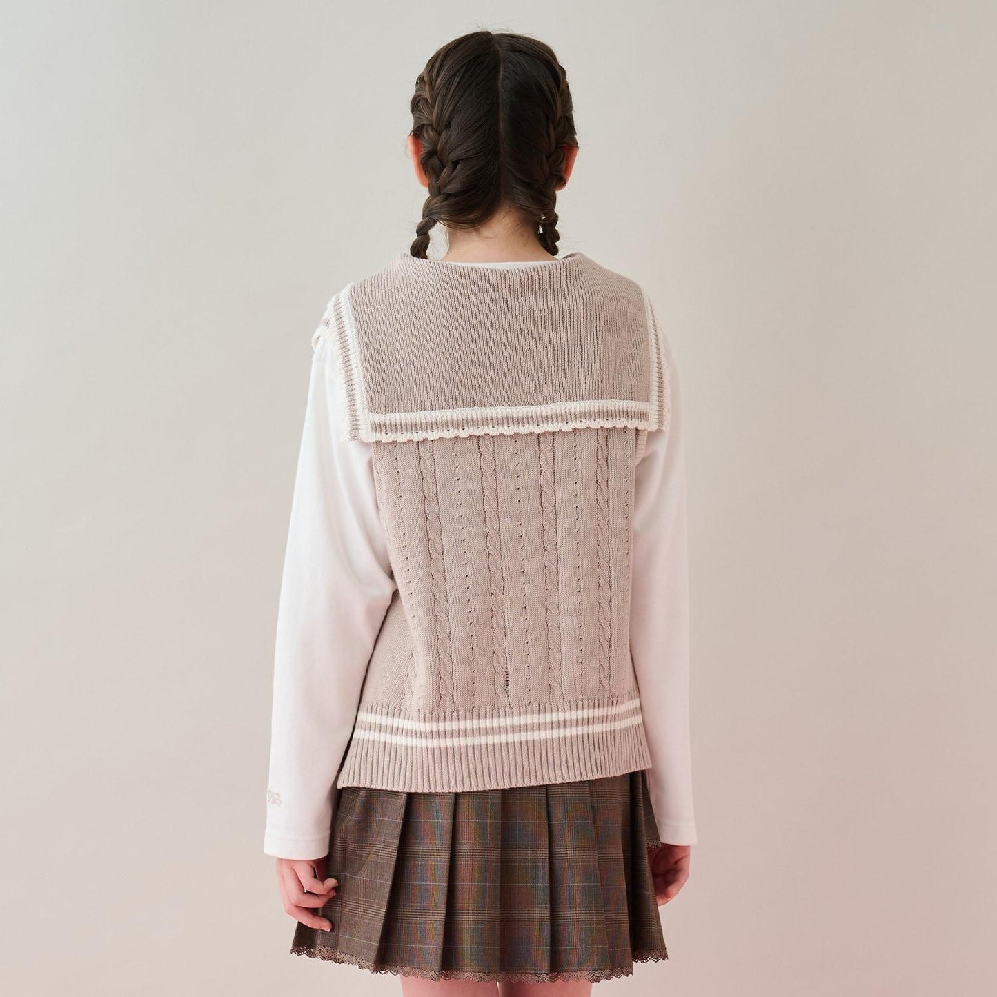 水手領背心&T恤套裝