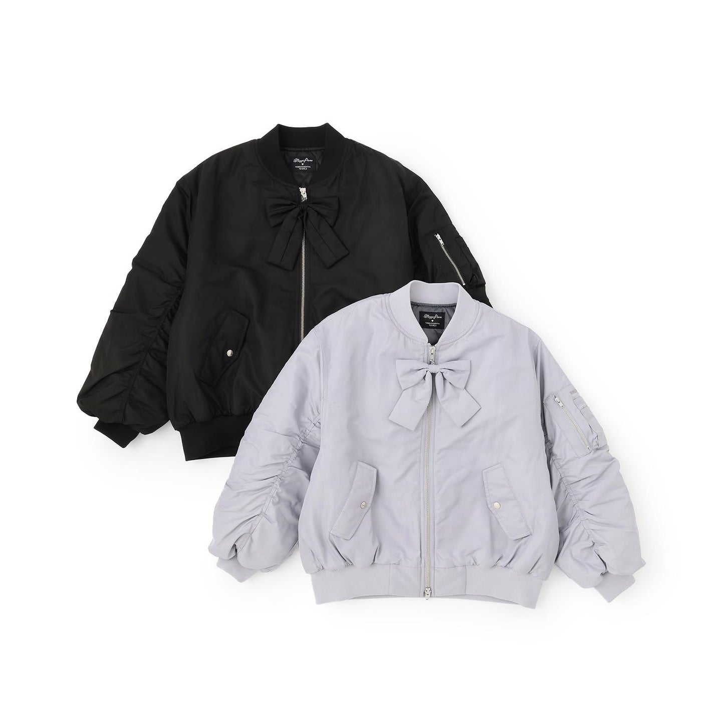 帶蝴蝶結掛飾MA-1夾克