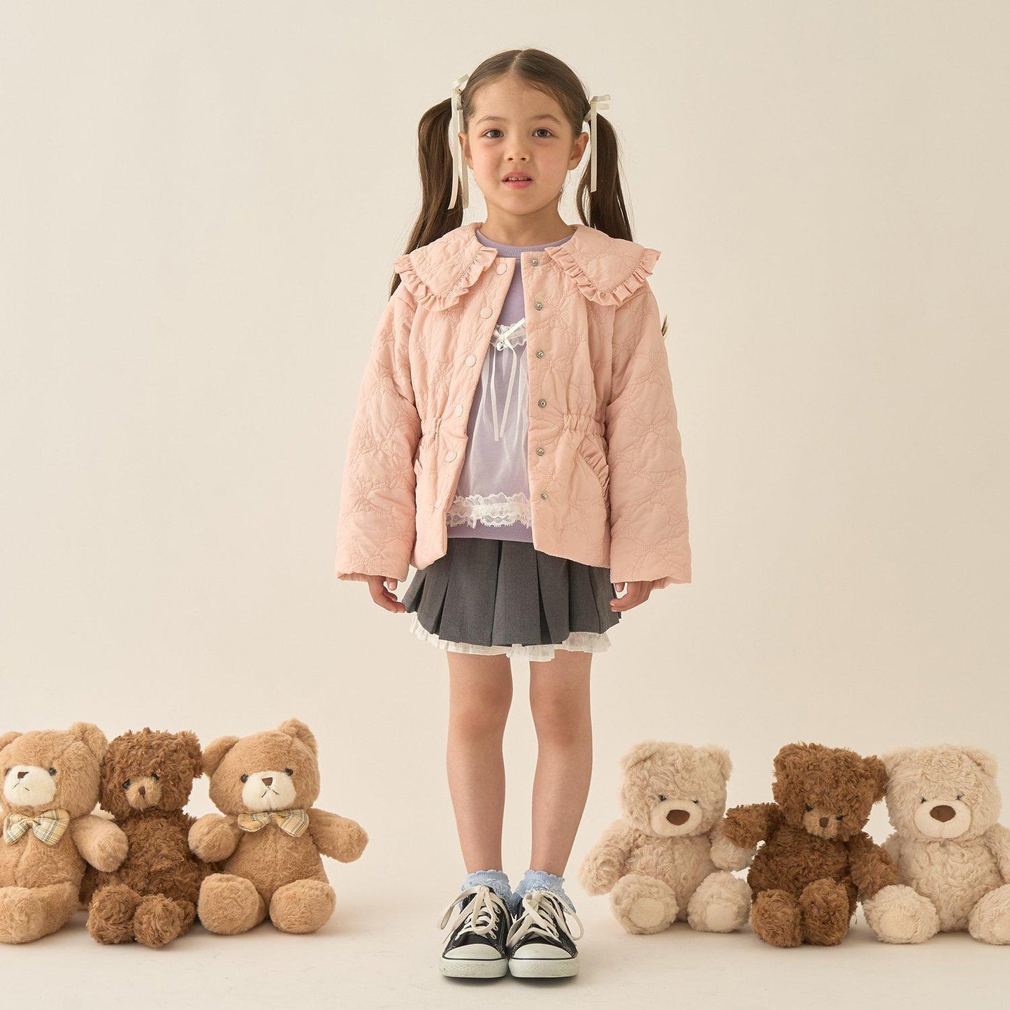 【Lycee mine 芭蕾系列】中長款蝴蝶結絎縫夾克