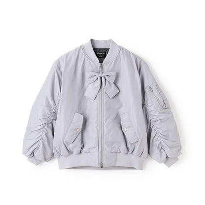 帶蝴蝶結掛飾MA-1夾克