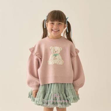 【Lycee mine 芭蕾系列】【如棉花糖般的穿著感】【可機洗】小熊提花毛衣