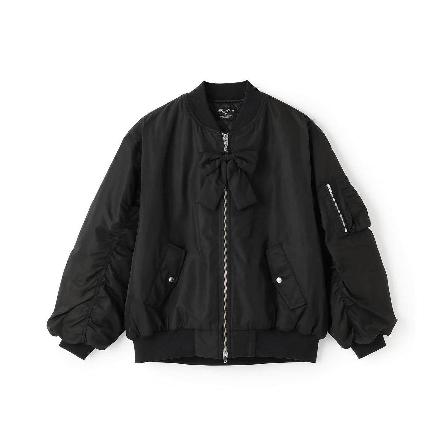 帶蝴蝶結掛飾MA-1夾克