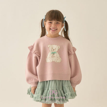 【Lycee mine 芭蕾系列】【如棉花糖般的穿著感】【可機洗】小熊提花毛衣