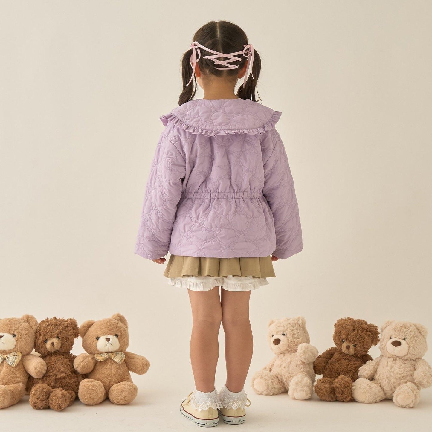 【Lycee mine 芭蕾系列】中長款蝴蝶結絎縫夾克