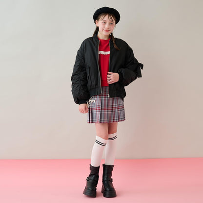 帶蝴蝶結掛飾MA-1夾克