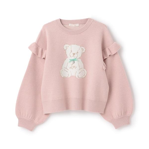 【Lycee mine 芭蕾系列】【如棉花糖般的穿著感】【可機洗】小熊提花毛衣