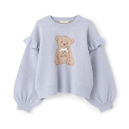 【Lycee mine 芭蕾系列】【如棉花糖般的穿著感】【可機洗】小熊提花毛衣