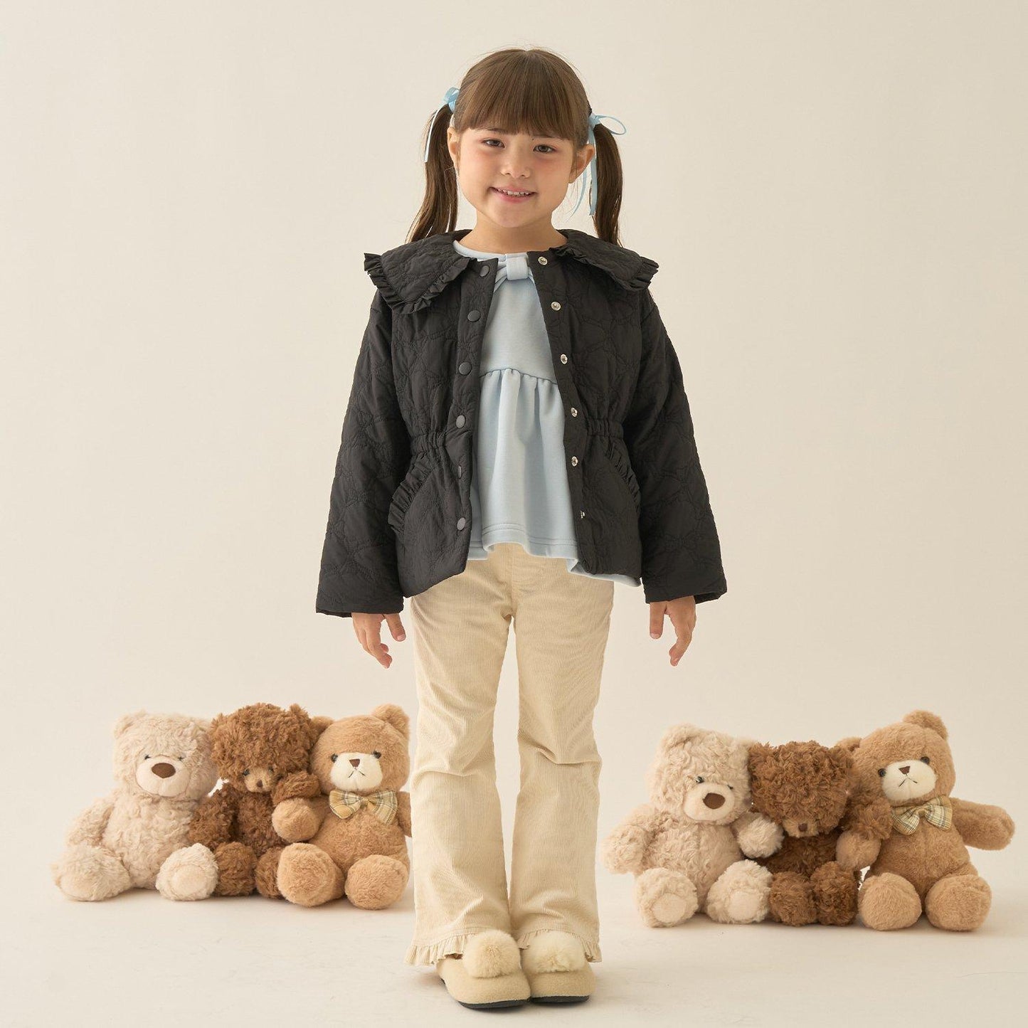 【Lycee mine 芭蕾系列】中長款蝴蝶結絎縫夾克