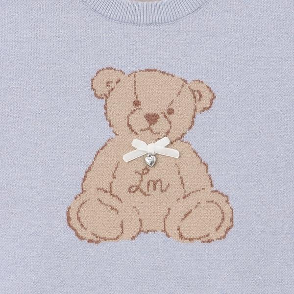 【Lycee mine 芭蕾系列】【如棉花糖般的穿著感】【可機洗】小熊提花毛衣