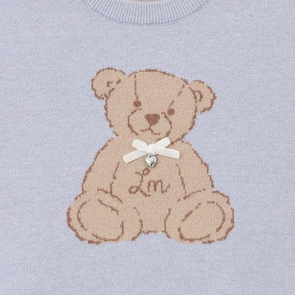 【Lycee mine 芭蕾系列】【如棉花糖般的穿著感】【可機洗】小熊提花毛衣