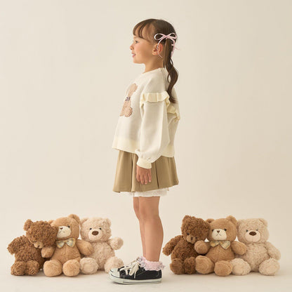 【Lycee mine 芭蕾系列】【如棉花糖般的穿著感】【可機洗】小熊提花毛衣