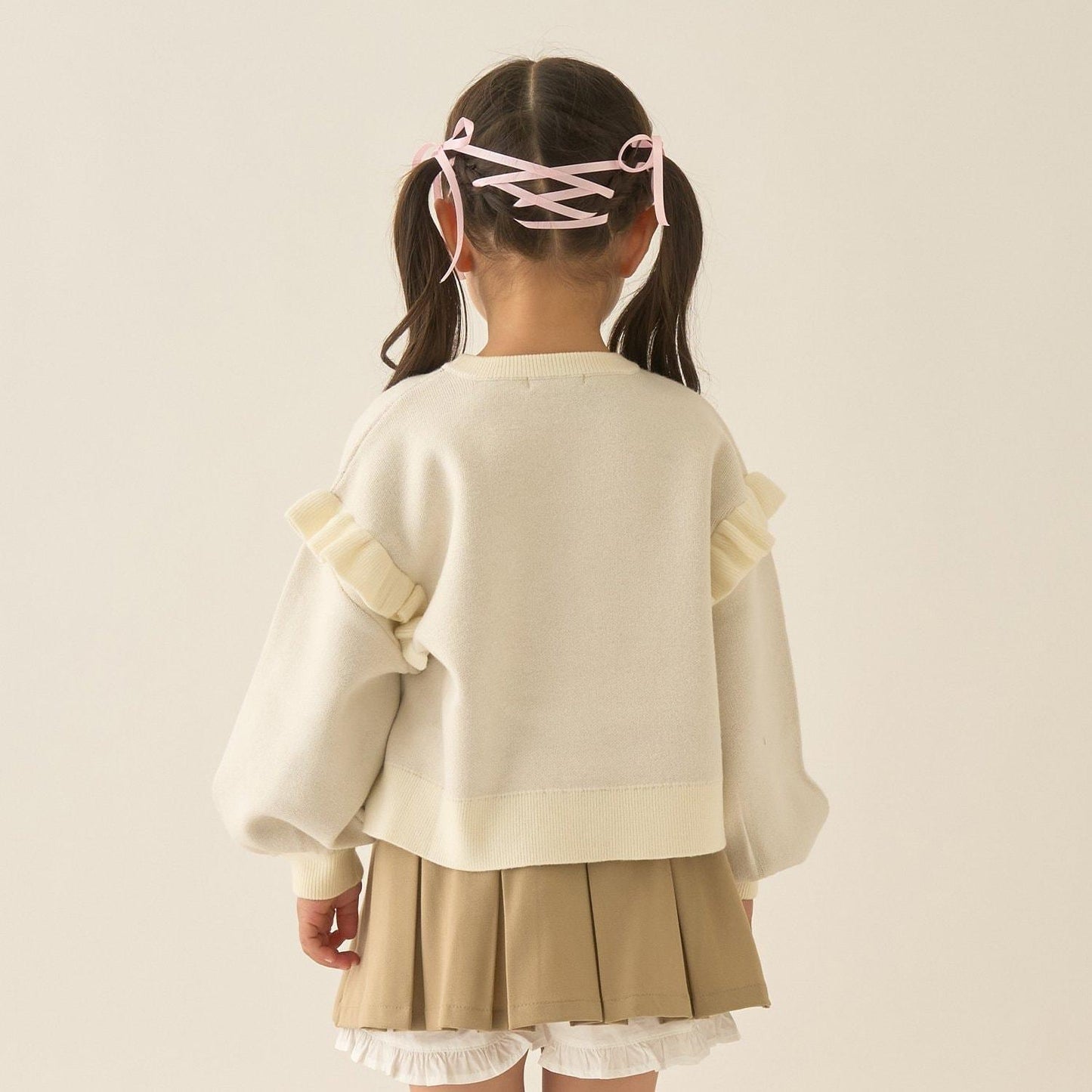 【Lycee mine 芭蕾系列】【如棉花糖般的穿著感】【可機洗】小熊提花毛衣