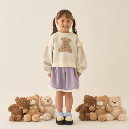 【Lycee mine 芭蕾系列】【如棉花糖般的穿著感】【可機洗】小熊提花毛衣